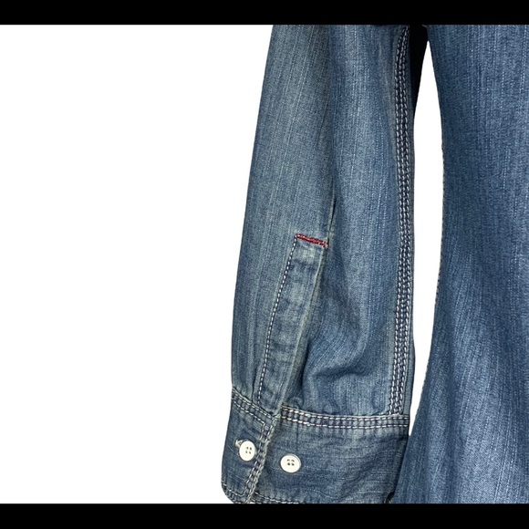 Debe 7 blue Denim shirt size S - Picture 3 of 9